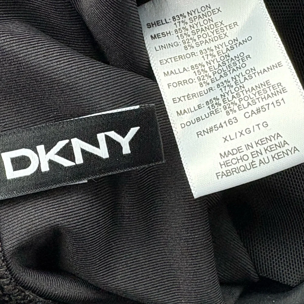 DKNY Twisted One-Piece Swimsuit, black - Picture 3 of 4